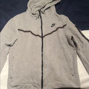 Nike Tech Jacket Sz Adult L Gray Good Condition